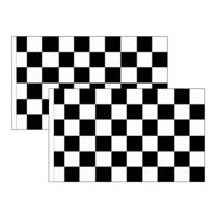 Race Finish Vlag - 2x - 90x150 cm - geruit - autosport thema feestartikelen