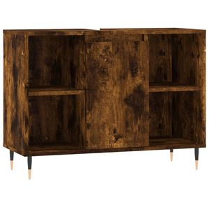 The Living Store Badkaast gerookt eiken - 80 x 33 x 60 cm - Duurzaam materiaal