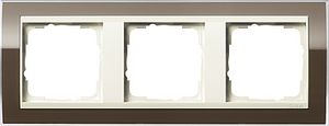 Gira Event Clear Bruin afdekraam Creme 3 voudig 0213761