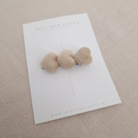 Hartjes haarspeldje Beige | Middel