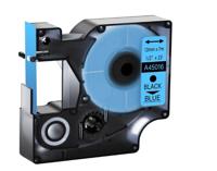 Huismerk Label Tape voor Dymo D1 45016 | 12 mm x 7 m | S0720560 - Zwart op Blauw - 1 stuk