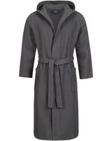 Morgenstern Morgenstern badjas Andrea wafelstof met Capuchon 120cm Antraciet L