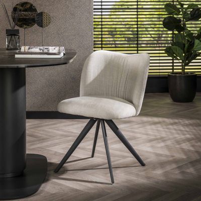 LifestyleFurn Draaibare Eetkamerstoel Tamari - Lichtgrijs