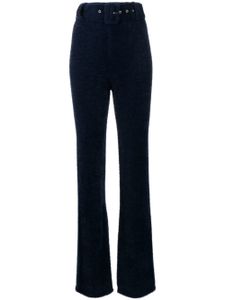 Coperni pantalon en polaire à taille haute - Bleu