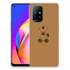 OPPO A94 5G | Reno5 Z Telefoonhoesje met Naam Baby Hyena