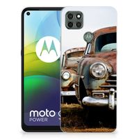 Motorola Moto G9 Power Siliconen Hoesje met foto Vintage Auto