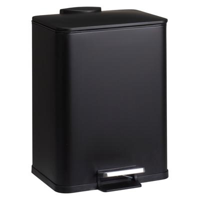 Prullenbak/pedaalemmer - zwart - metaal - 20 liter - 33 x 21 x 44 cm Prullenbak/pedaalemmer - zwart - metaal - 20 liter - 33 x 21 x 44 cm