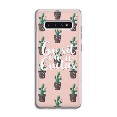 Cactus quote: Samsung Galaxy S10 4G Transparant Hoesje
