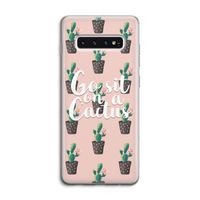 Cactus quote: Samsung Galaxy S10 4G Transparant Hoesje Cactus quote: Samsung Galaxy S10 4G Transparant Hoesje