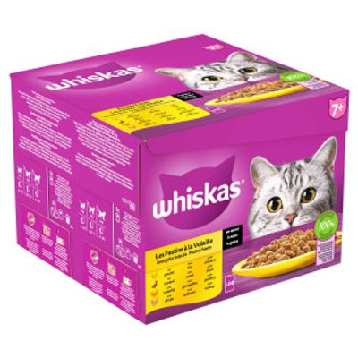 Whiskas 7+ Gevogelte Selectie in saus multipack (24 x 85 g) 1 verpakking (24 x 85 g)