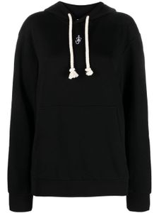 JW Anderson hoodie en coton mélangé à broderies - Noir