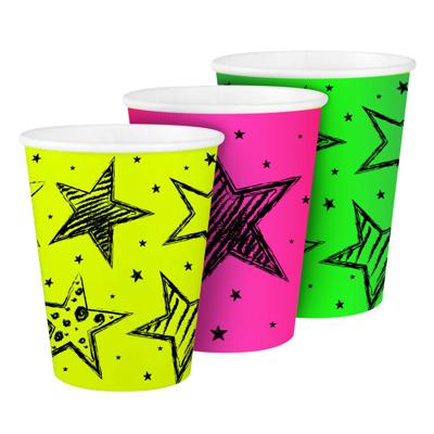 Folat BV Neon party bekers, 6st.