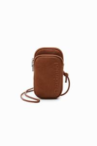 Leatherlook portemonnee/telefoontasje - BROWN - U