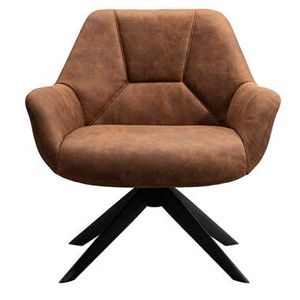 Fauteuil Mace - stof - cognac - Leen Bakker