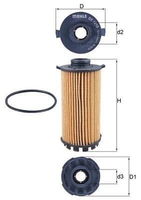 Oliefilter OX1218D