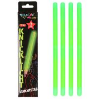 Neon glow in the dark party breaklights stick - Set van 4x stuks - groen - 20 cm