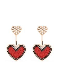 SICIS JEWELS boucles d'oreilles pendantes serties de diamants - Rose