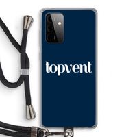 Topvent Navy: Samsung Galaxy A72 5G Transparant Hoesje met koord