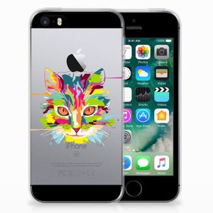 Apple iPhone SE | 5S Telefoonhoesje met Naam Cat Color