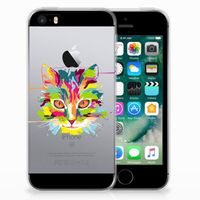Apple iPhone SE | 5S Telefoonhoesje met Naam Cat Color
