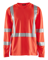 Blåkläder UV-T-Shirt lange mouw High-Vis 33831011 | High-Vis Rood | Maat 4XL - 7330509470145