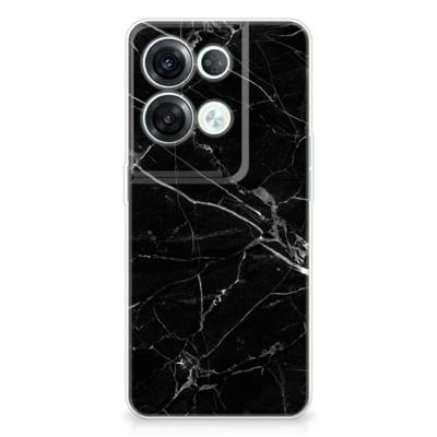 OPPO Reno8 Pro | TPU | Siliconen hoesje | Marmer Zwart - Origineel Cadeau Vader