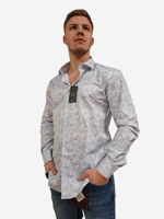 Napoli Uomo - Overhemd Heren - Wit - Print - Italianstyle