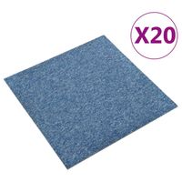 vidaXL Tapijttegels 20 st 5 m² 50x50 cm blauw - thumbnail