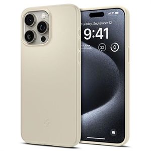 iPhone 15 Pro Spigen Thin Fit Hybride Hoesje - Beige