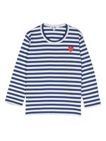 Comme Des Garçons Play Kids t-shirt en coton à rayures - Bleu