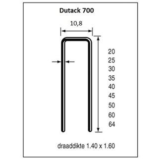 Dutack 10.8mm nieten | 45mm | 10.000 stuks - 5056043