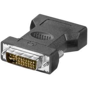 Goobay DVI-I M / VGA F DVI-I 12+5 D-Sub Zwart