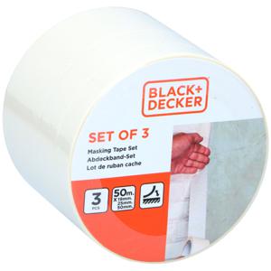 Afplaktape/schilderstape - 3x verschillende maten - wit - 19/25/50mm x 5m - voor binnen/buiten