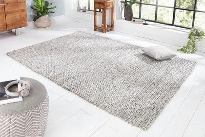 Handgemaakt vloerkleed INFINITY HOME 240x160cm grijs van wol - 41255