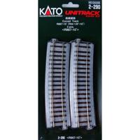 H0 Kato Unitrack 2-290 Gebogen rails 2 stuk(s)