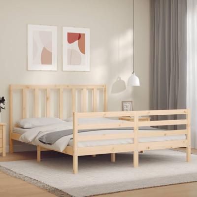 Bedframe zonder matras massief grenenhout 160x200 cm