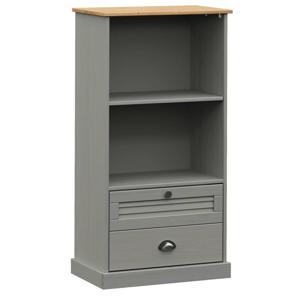 vidaXL Boekenkast VIGO 60x35x114,5 cm massief grenenhout grijs