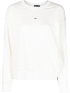 A.P.C. t-shirt à logo imprimé - Blanc