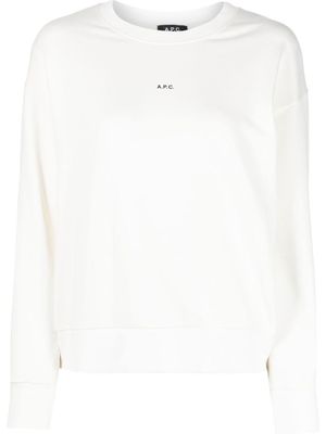 A.P.C. t-shirt à logo imprimé - Blanc
