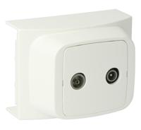 Enzo K40 RTV-antenne aansluitpunt wit - 4747255