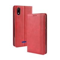 Magnetische Buckle retro Crazy Horse textuur horizontale Flip lederen case voor Wiko Y60 met houder & kaartsleuven & fotolijstjes (rood)