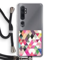 Gekleurde driehoekjes: Xiaomi Mi Note 10 Pro Transparant Hoesje met koord