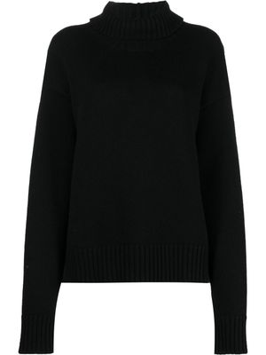Jil Sander pull ample à col roulé - Noir