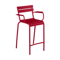 Fermob Luxembourg barkruk met arm H70 Chili Fermob Luxembourg barkruk met arm H70 Chili