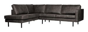 BePureHome Hoekbank 'Rodeo' Links, kleur Antraciet