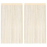 VidaXL Draadgordijnen 100x250 cm crème 2 st