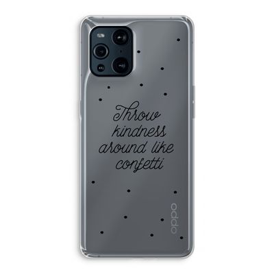 Confetti: Oppo Find X3 Transparant Hoesje