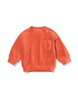 HEMA Babysweater Velours Rib Roze (roze)