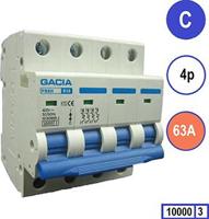 Installatieautomaat 63A C kar 4p GACIA - 4517838 Installatieautomaat 63A C kar 4p GACIA - 4517838