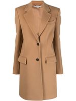 Stella McCartney manteau en laine à simple boutonnage - Marron